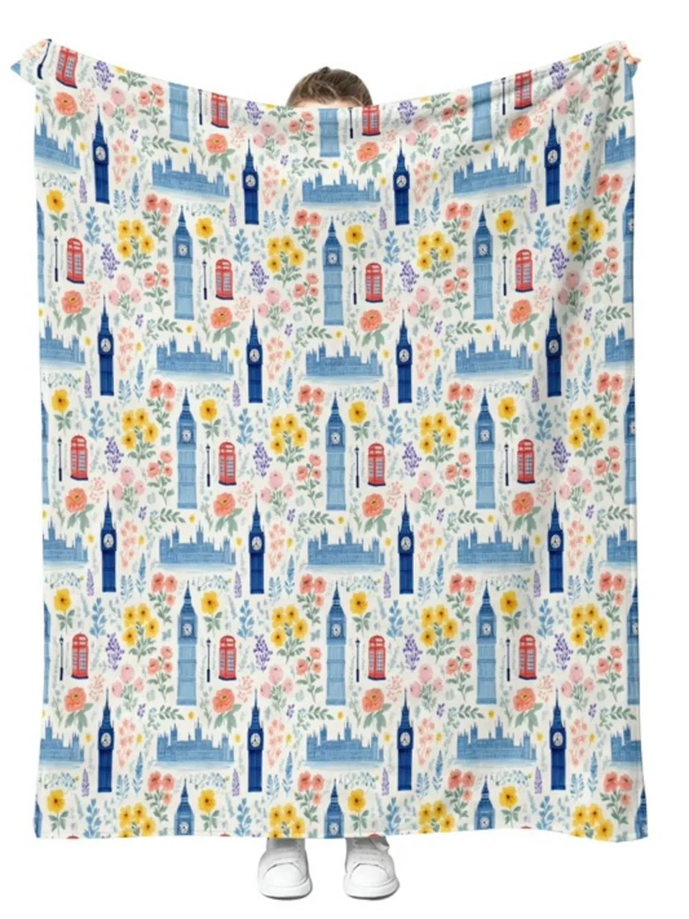 London Floral Throw Blanket